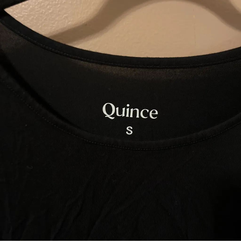 Quince Black Bamboo Jersey Maternity & Nursing Lounge Midi Dress - Image 2