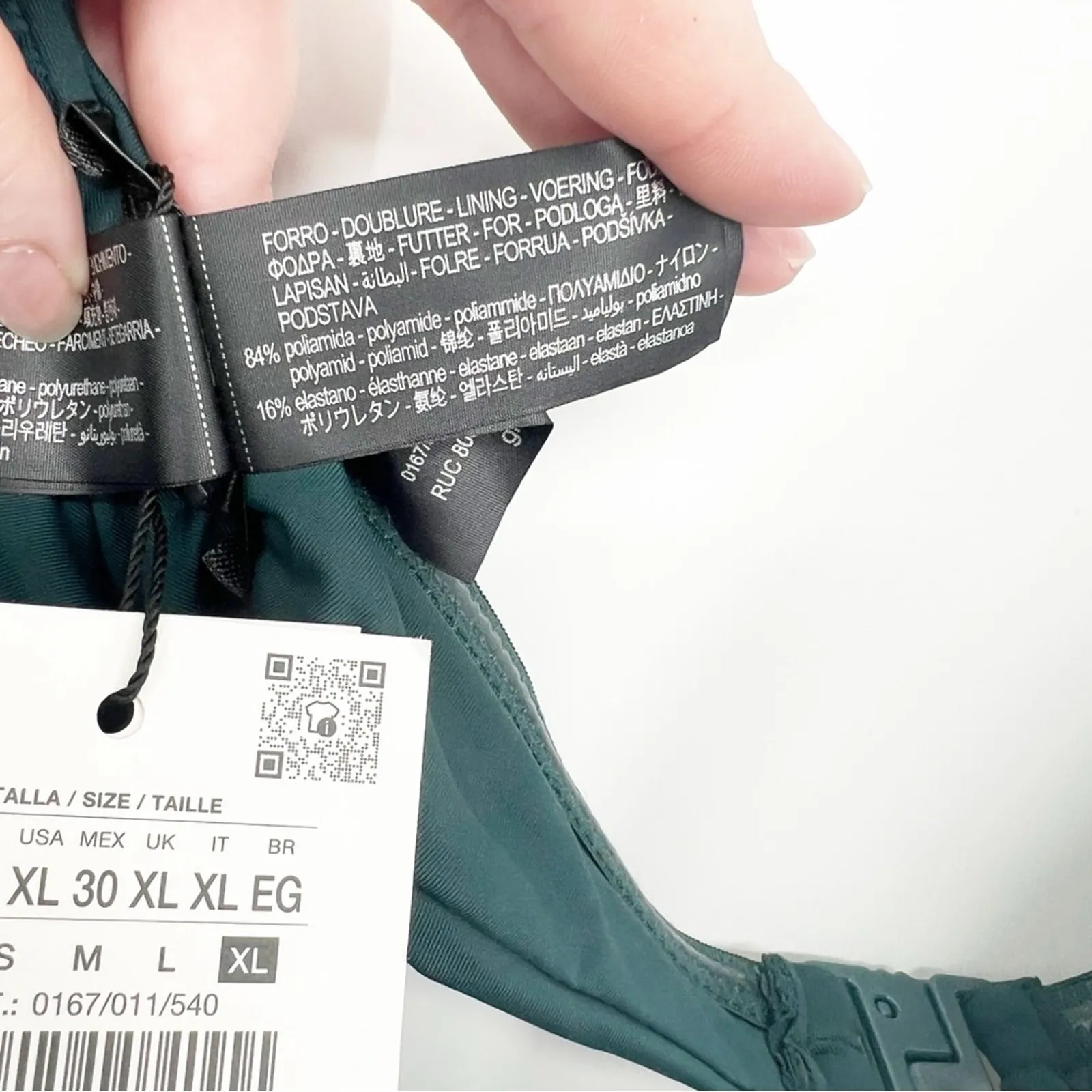 NWT‎ ZARA Metallic Cut Out Bathing Suit XL Green - Image 7