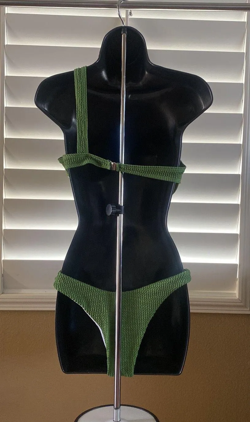 SheIn Textured One Shoulder Underwire Bikini Set - Image 2