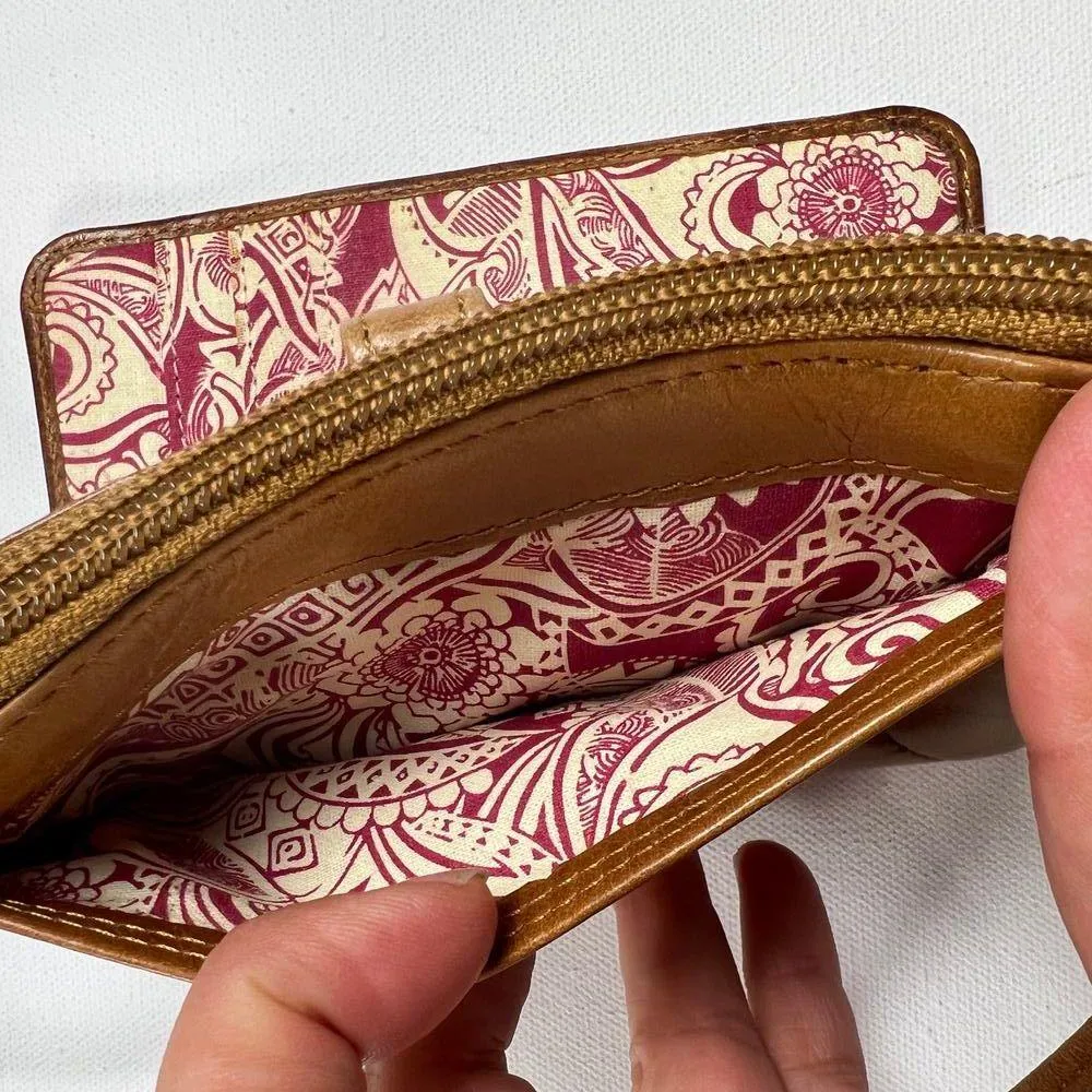 Hobo The Original Leather Crossbody Brown Wallet Organizer Card Holder - Image 7