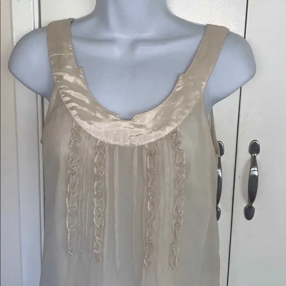 - was $30 now $14 Delias cream sleeveless tank dress straight S - Image 2