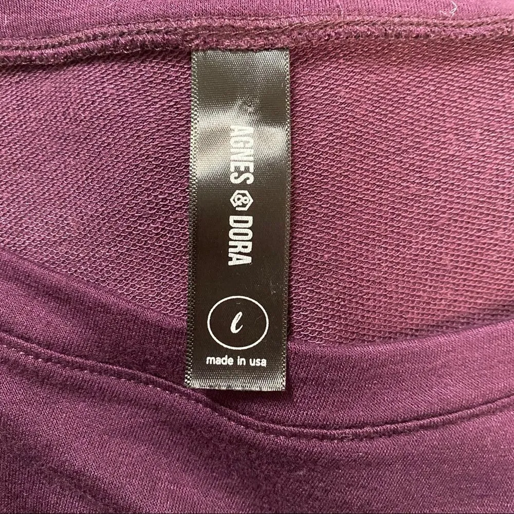 Maroon/ Purplish Agnes & Dora Asymmetrical Hem L - Image 6