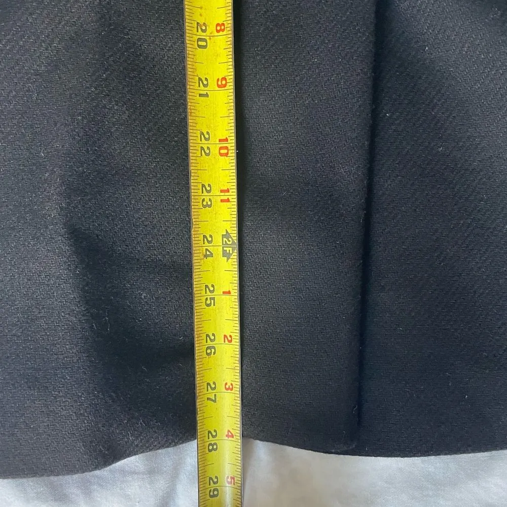 Zara Woman Black Wool-Blend Double-Breasted Military Peacoat w/ Sleeve Detailing - Image 14