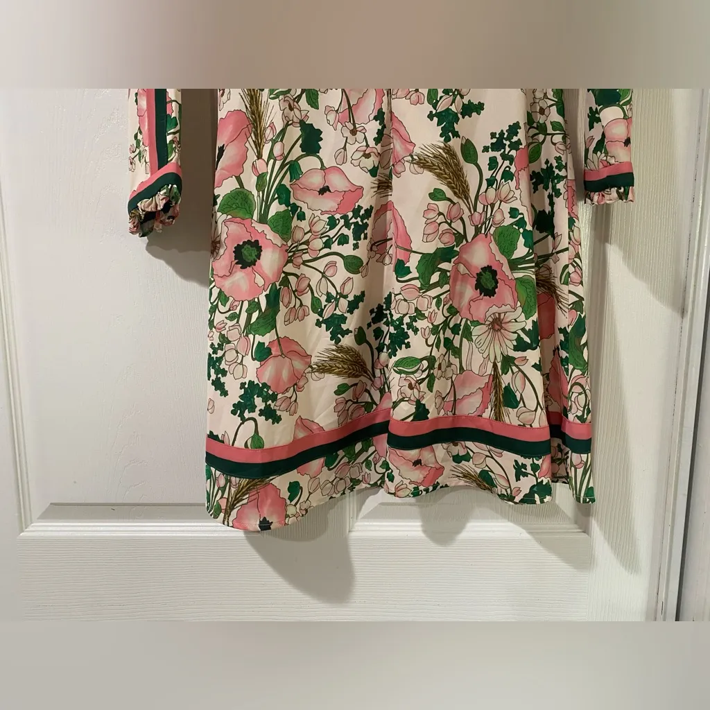 Bling Bling Quinn Floral Dress with Pink and Green Accents Size 36 - Image 9