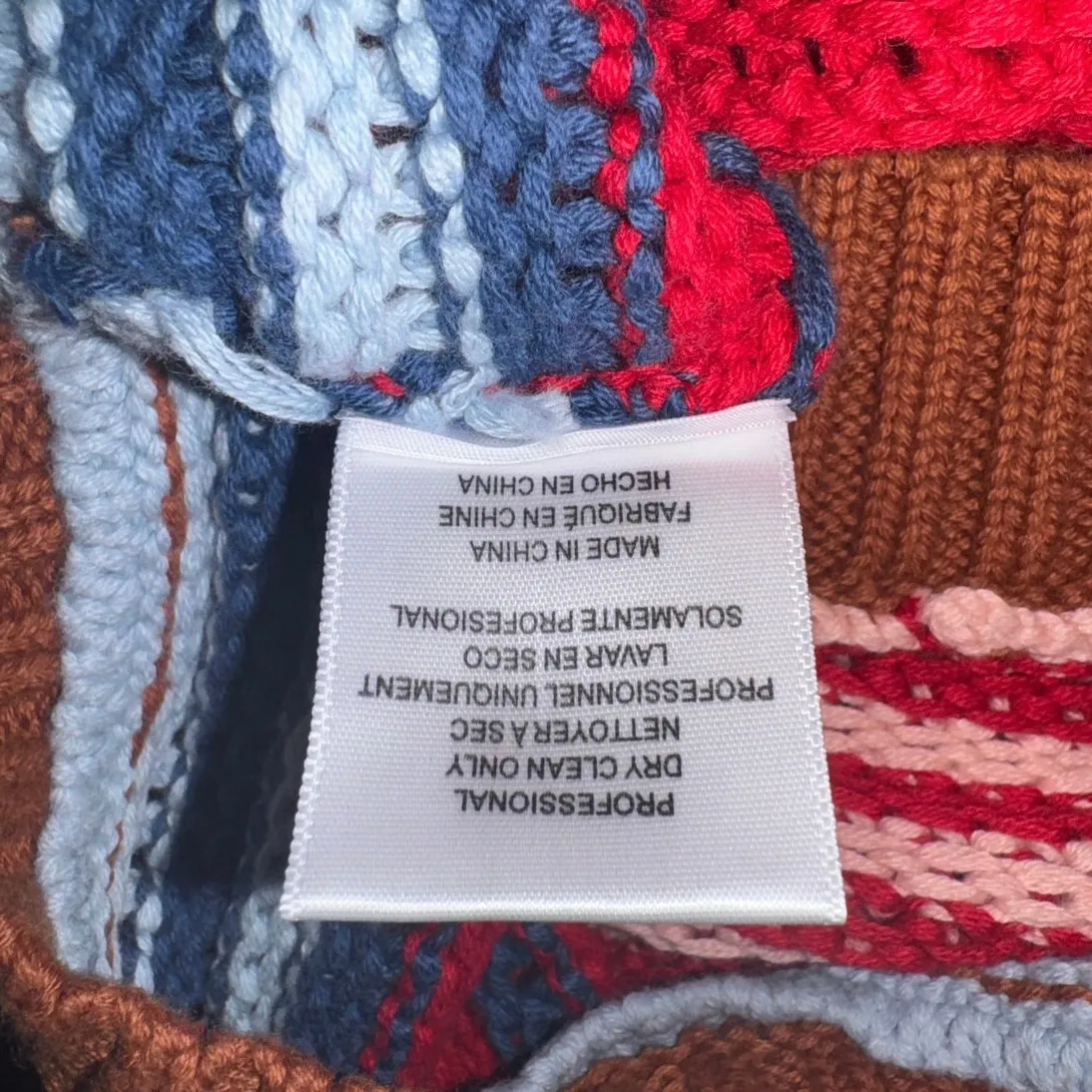 SACHIN + BABI Stripe Crochet “Jennie” Crop Sweater Size M New w/ Tag MSRP $250 - Image 8