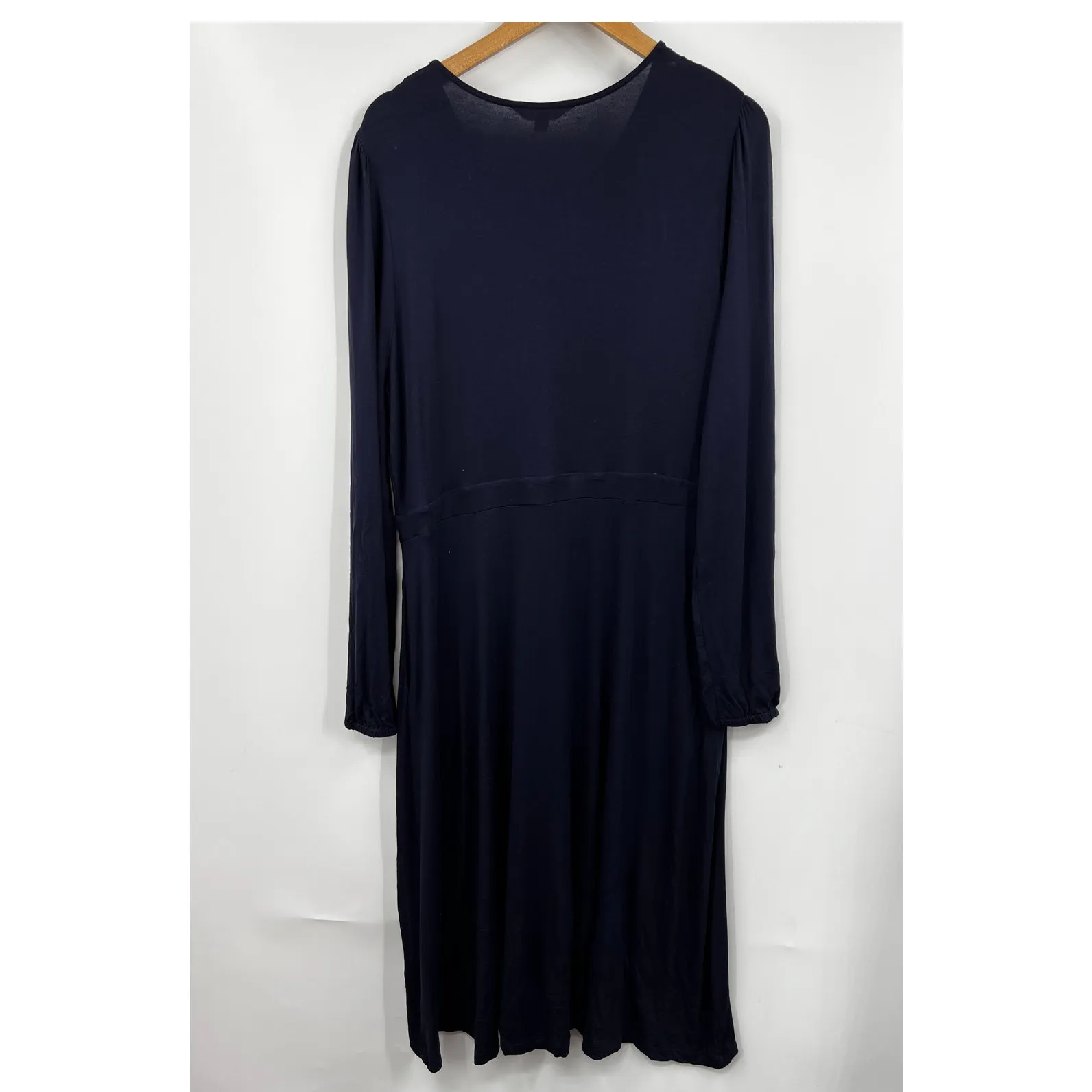Boden Dress Women's Navy‎ Long Sleeve Camille Jersey Midi Size 20 22R Blue - Image 6