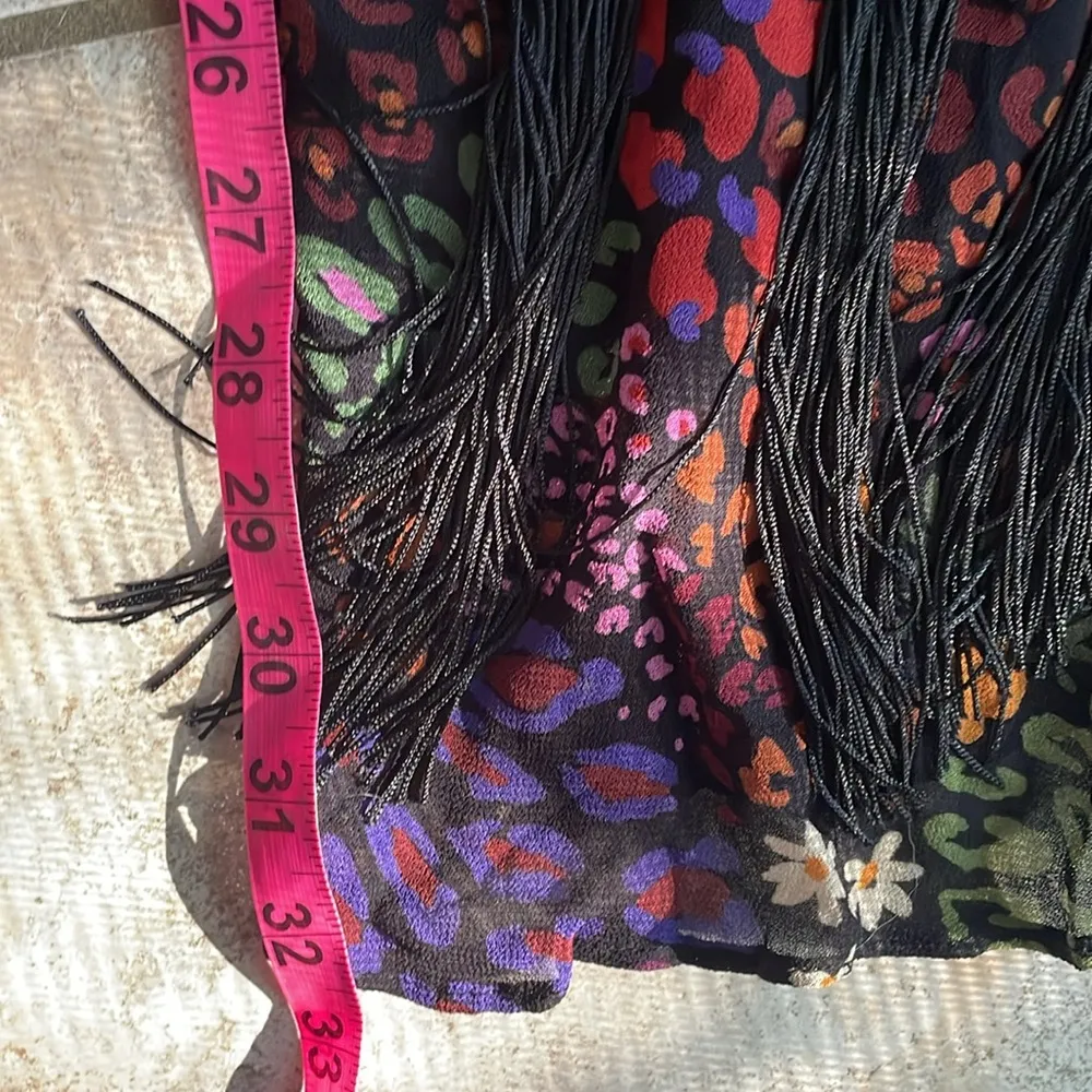 Farm Rio Wild Mix Mixed-Print Fringe Midi Skirt - Image 16