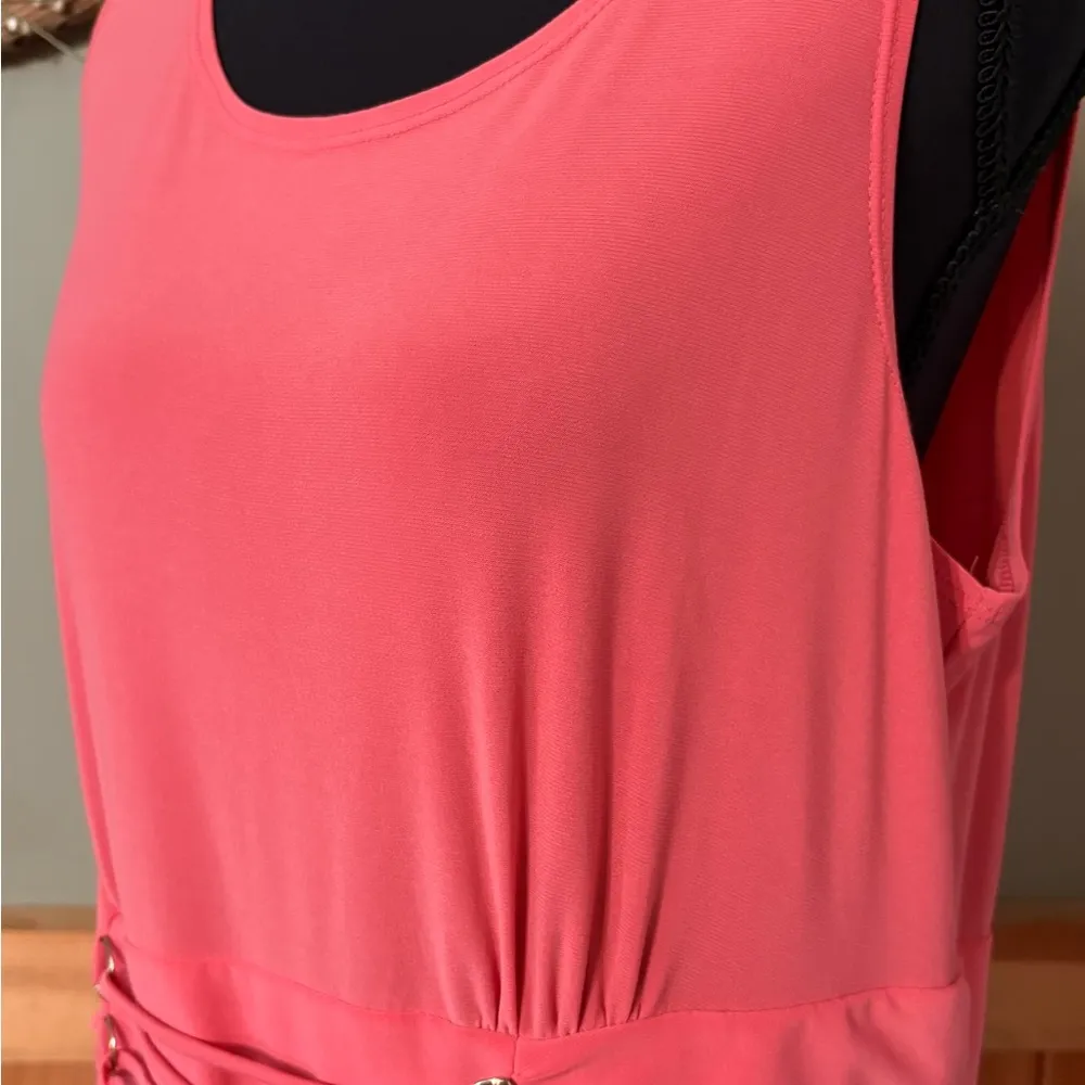 Antthony Coral Dress with Shaw. Can wear dress with or without the Shaw. Orange Size L - Image 3