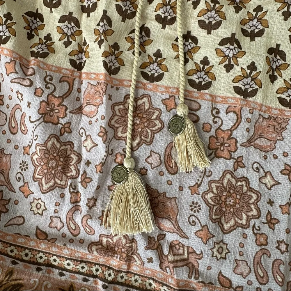 Spell NWOT Lovers Beach Tunic Dress, XS Brown - Image 12