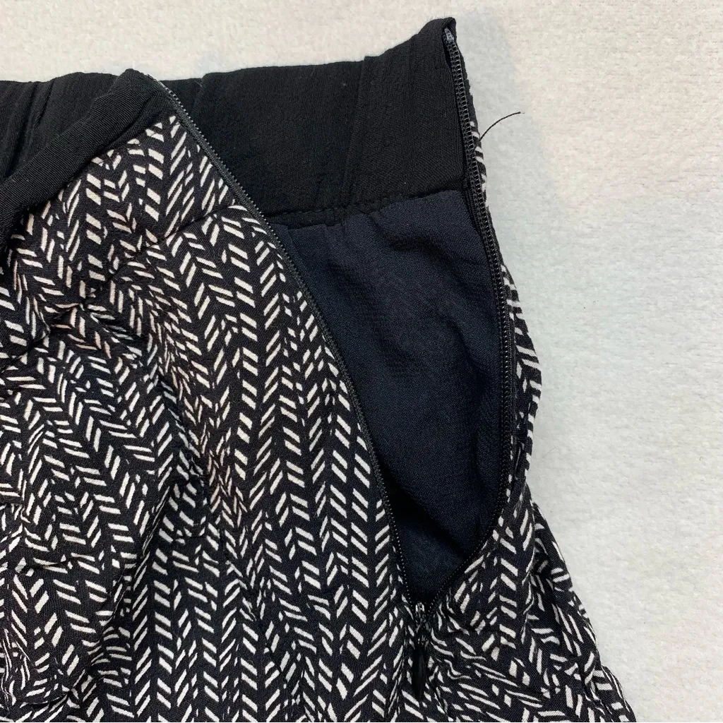 Promod Black and White Bubble Mini Skirt Size 8 - Image 7