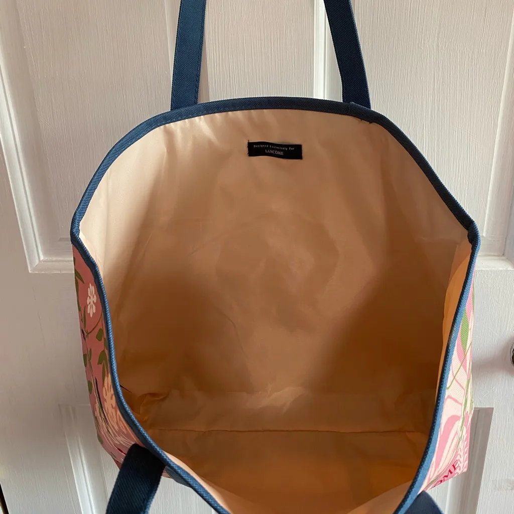 New LANCÔME Pink Floral Tote Bag - Image 4