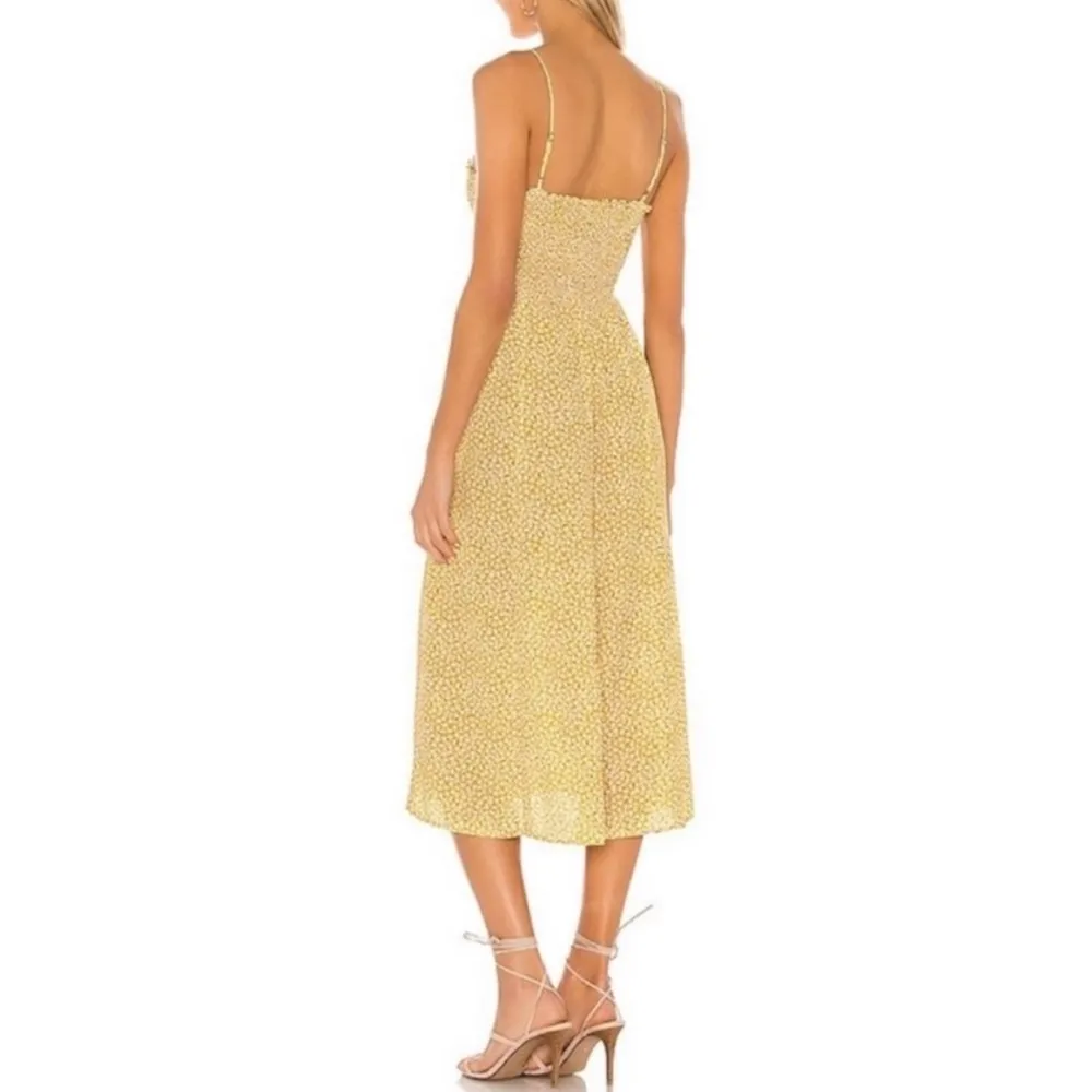 RESA Ashley Midi in Honeysuckle revolve smocked dress Sz M Yellow Size M - Image 2