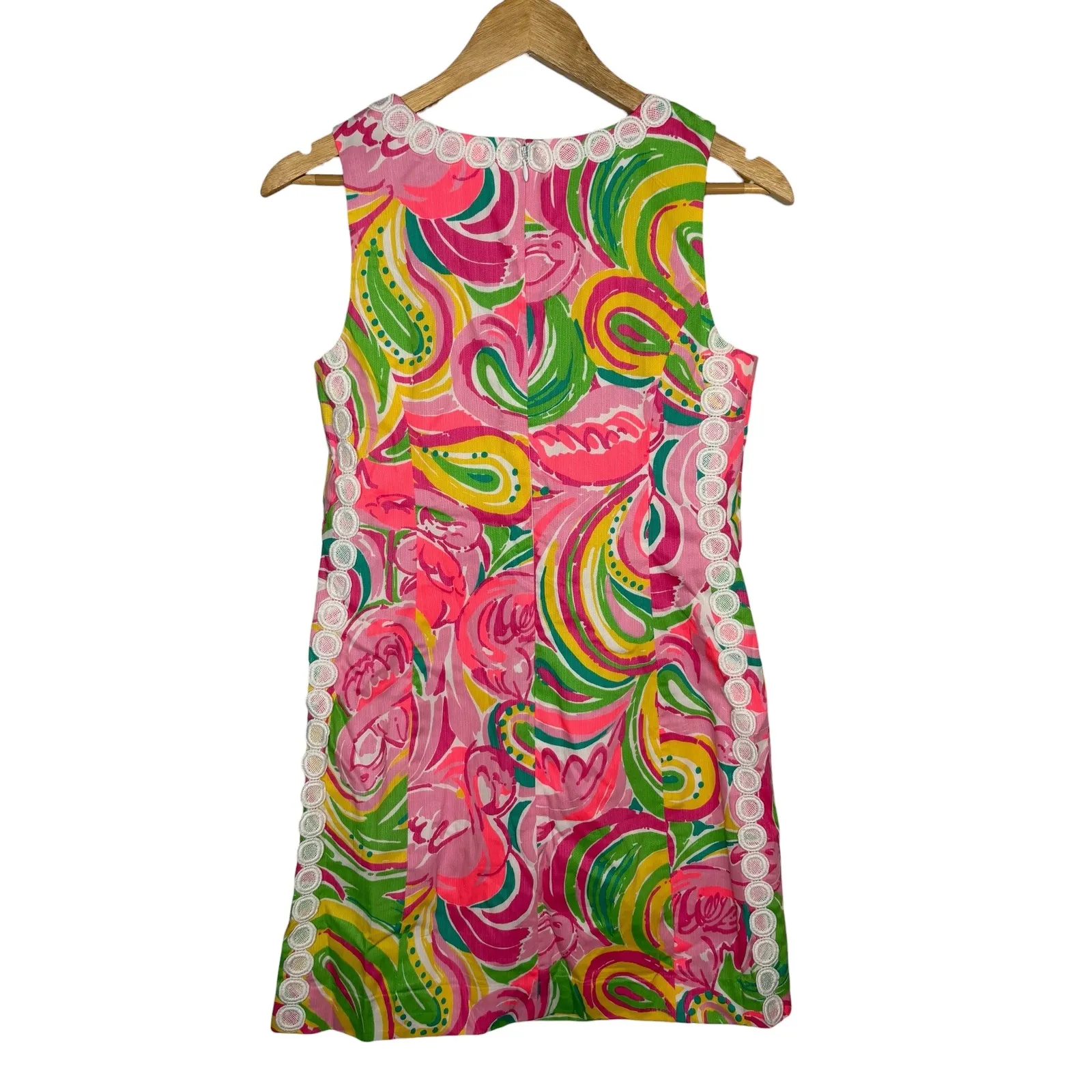 Lilly Pulitzer Mila Shift Dress Multi All Nighter Flamingo Sleeveless Size 6 - Image 8