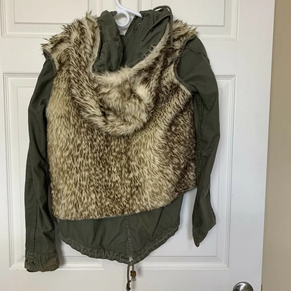 Vintage Moussy Utility Jacket Green Size 2 - Image 9