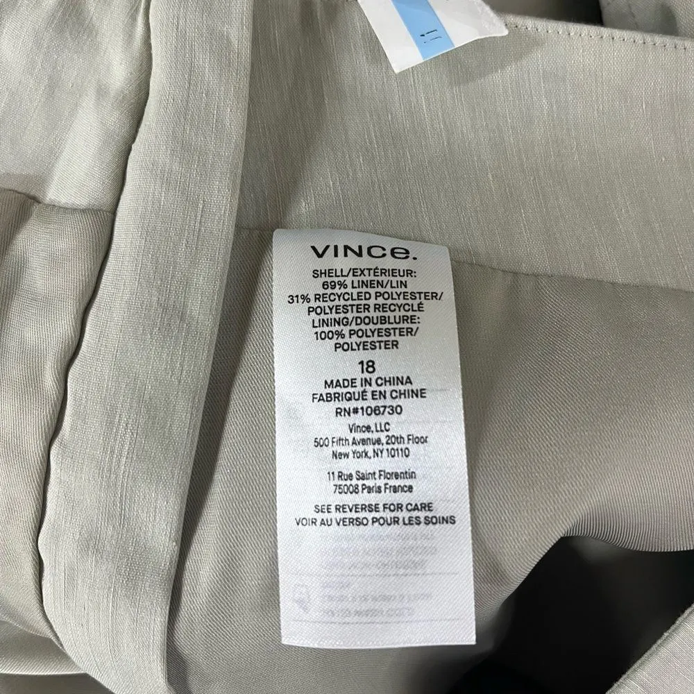Vince Women's Linen Crop Wide Pant new size 18 - Image 6