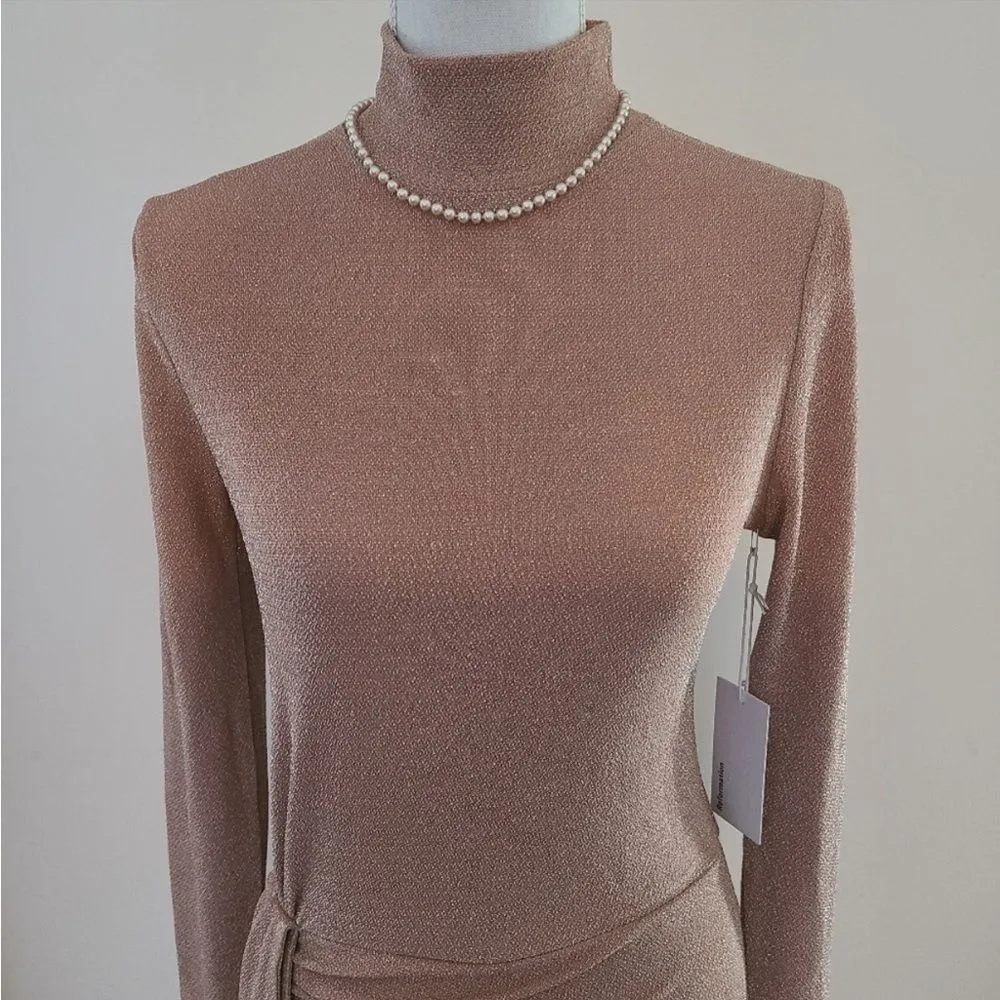 NWT Reformation Paprika‎ Golden Hour Shimmer Sparkle Cocktail Evening Dress - Image 5