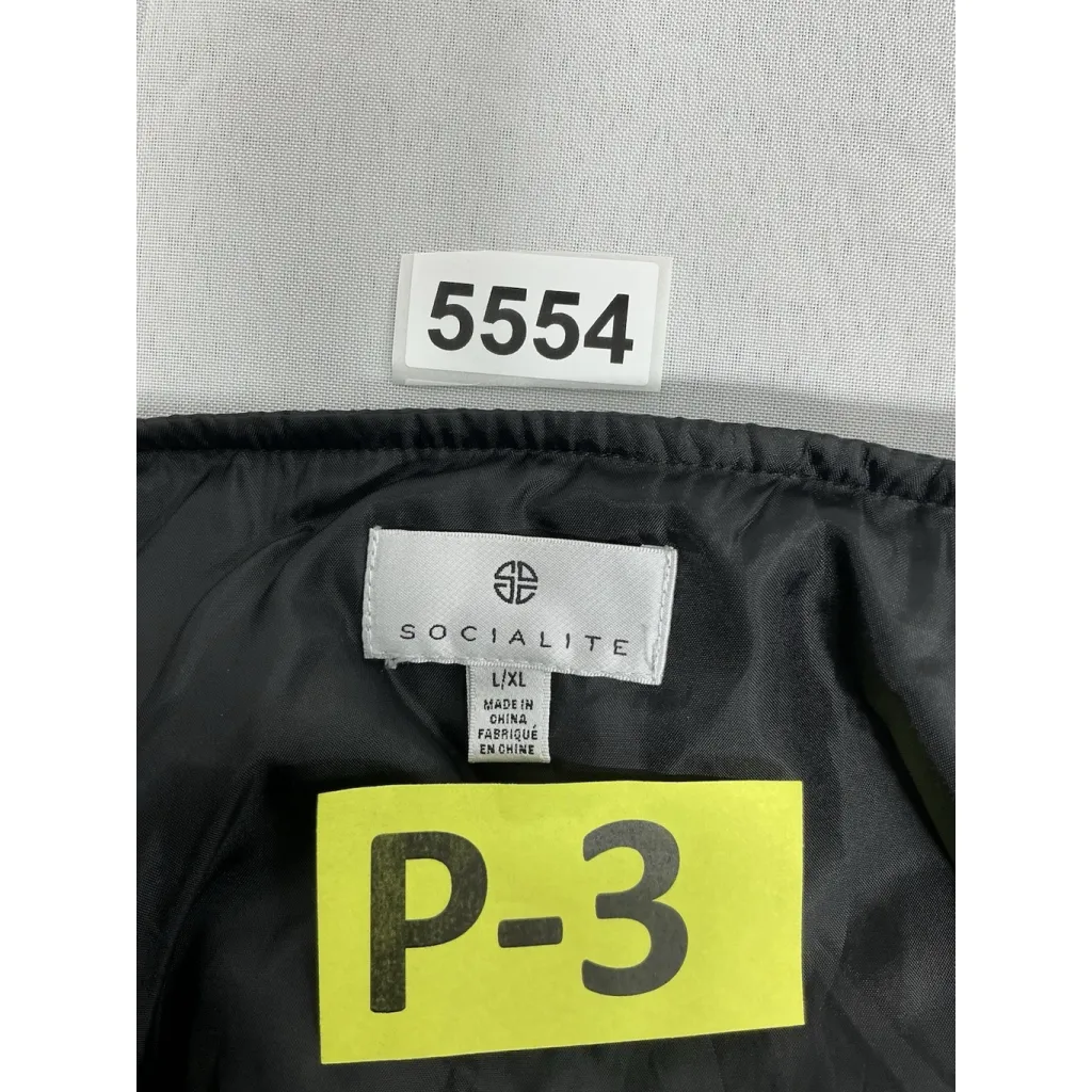 Womans Socialite Quilted Oversize Vest L/XL Black - Image 3