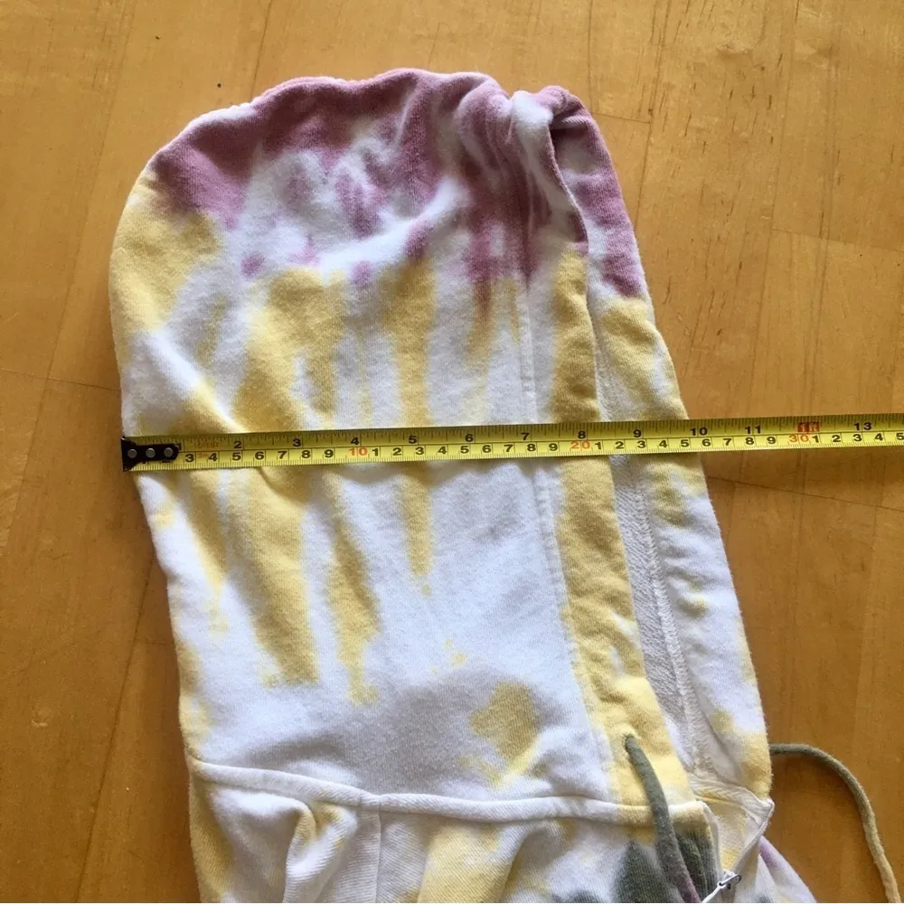 Old Navy Oversized Tie Dye Zip Hoodie, Yellow, Pink, Green, Size S - Image 12