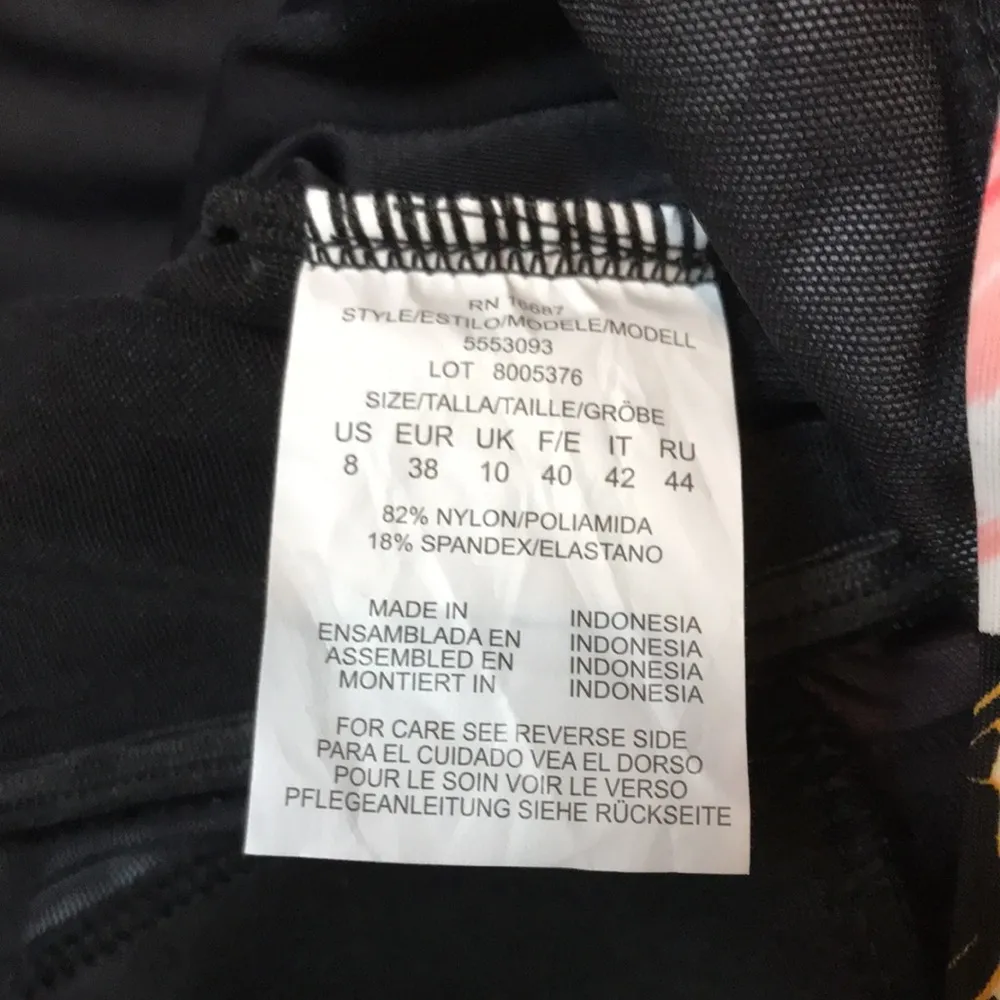 NWT Swim Solutions Women’s Floral Babydoll Thigh Minimizer One Piece Swimsuit Black Size 8 - Image 11