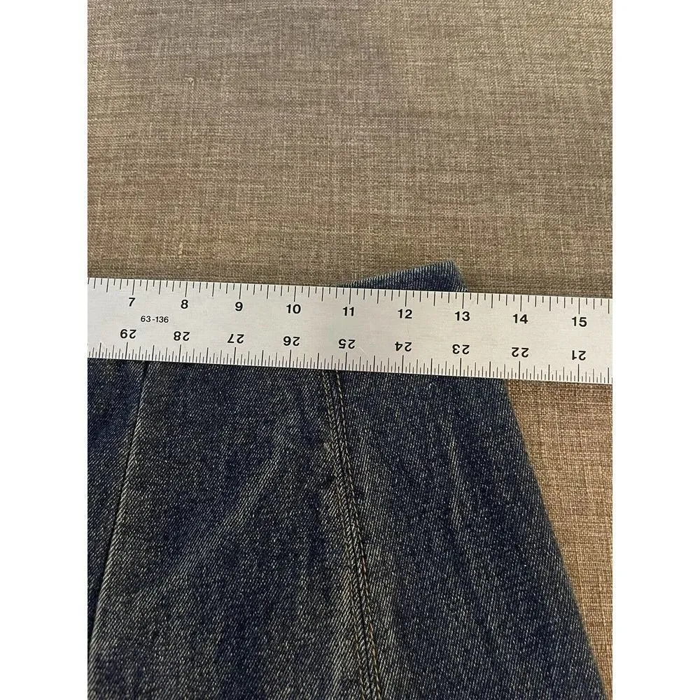 Altar’d State Mini Skirt Denim Blue Scallop Hem Hipster Preppy Womens Small NEW - Image 7