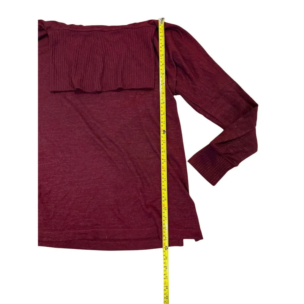 Chicos Women's Cowl Neck Pullover Sweater Red Long Sleeve Size 04 / 06 - Image 6