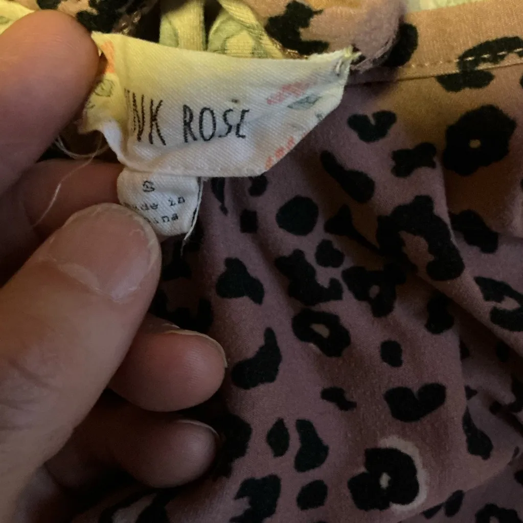 Pink Rose Cheetah ruffle dress - Image 2