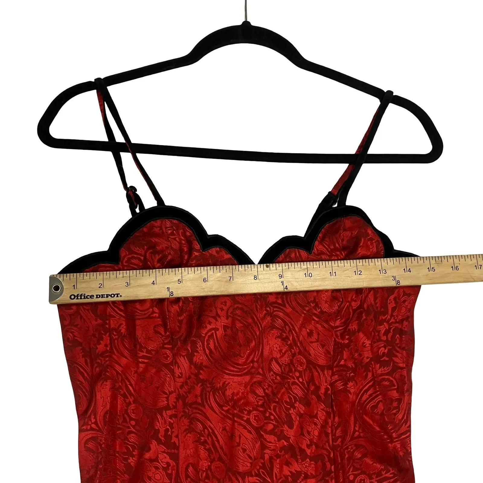 Vintage Victoria's Secret Gold Label Red Paisley Robe Gown Set Size Small - Image 11