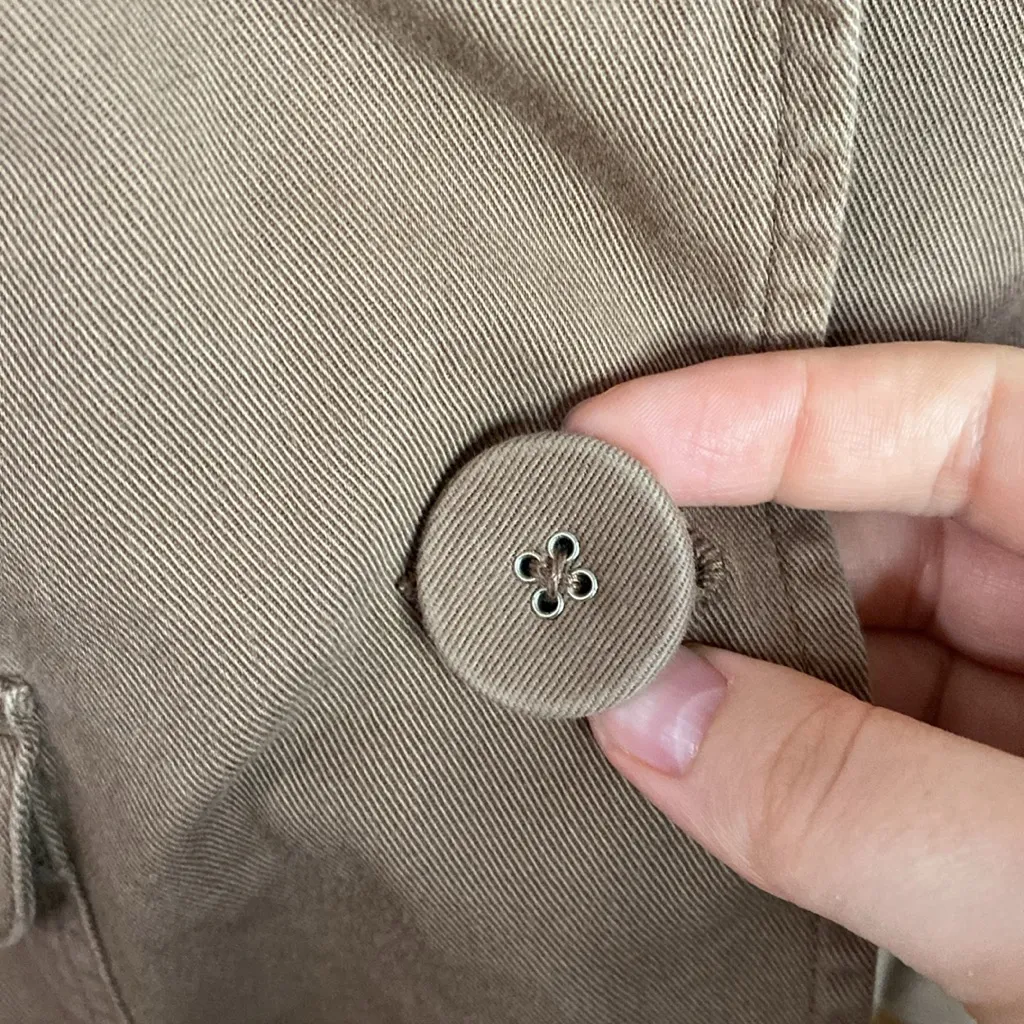 J Jill brown cotton lagenlook two button lightweight blazer size XL petite - Image 8