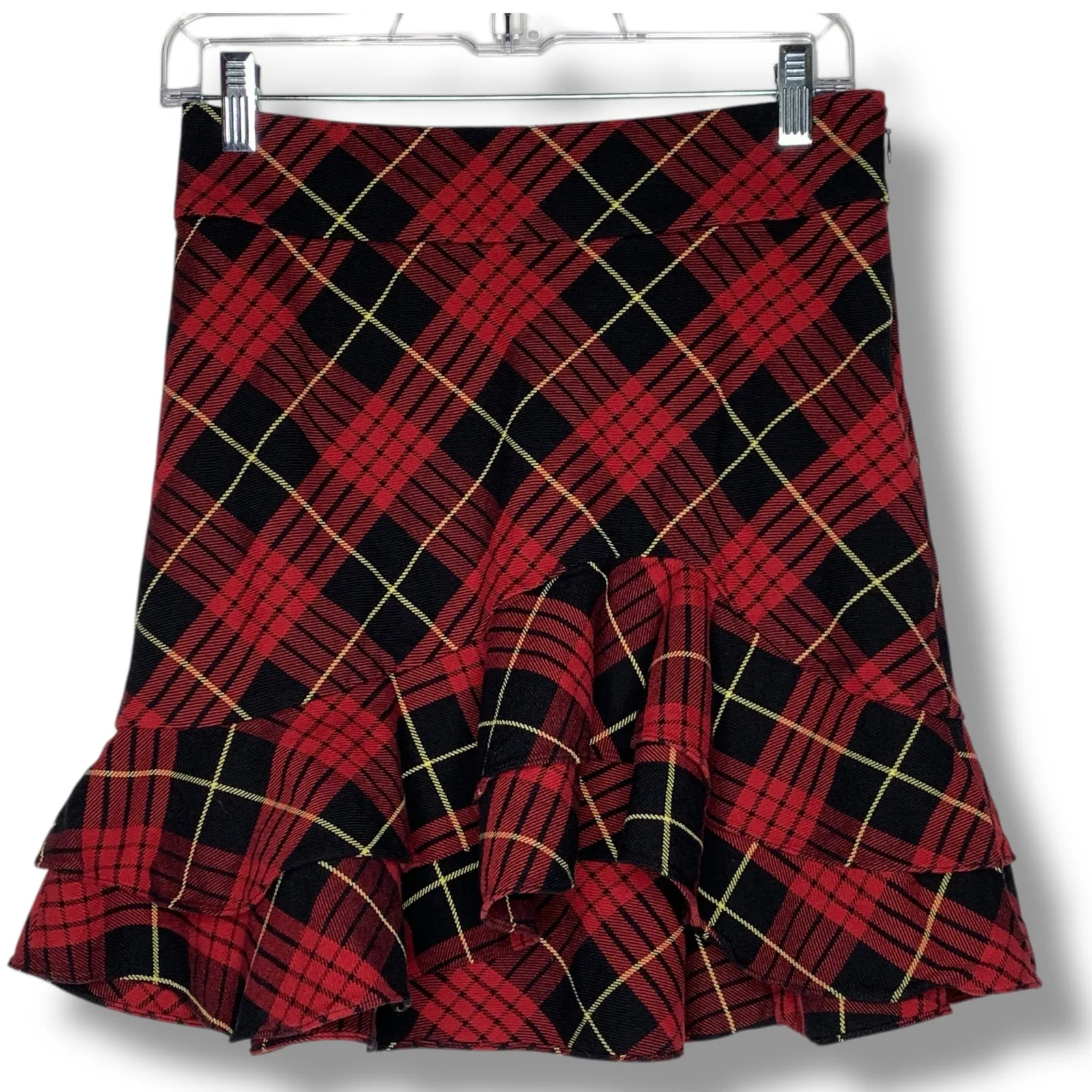 Ralph Lauren Mini Skirt Plaid Plaid Ruffle Academia School Girl 90's Y2K - Image 9