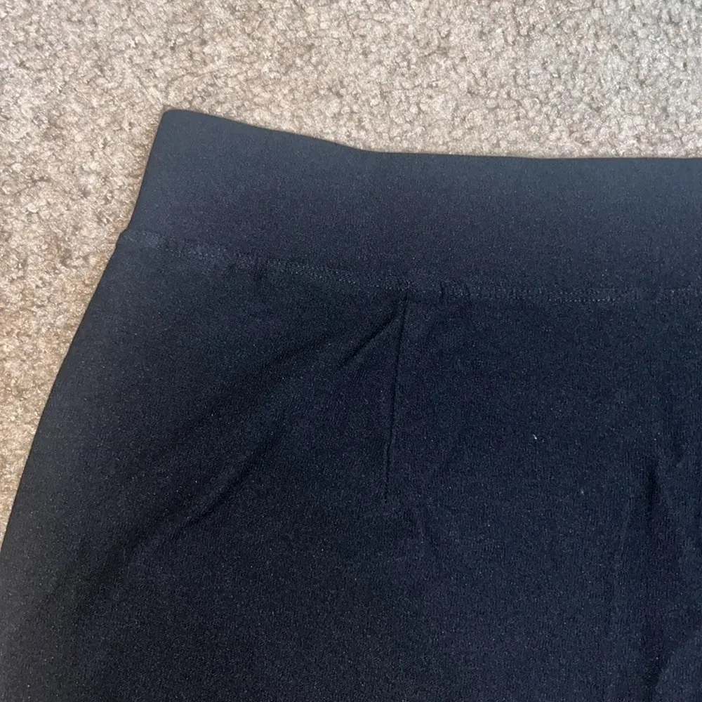 Eileen Fisher‎ Washable Stretch Crepe Wide Straight Leg Pant Black Large - Image 8