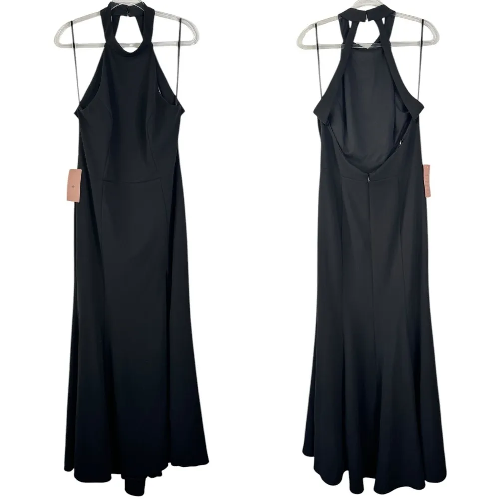 NWT BHLDN Serephina Crepe Maxi Dress Black Plus Size 18 Bridesmaid Black Tie New - Image 4