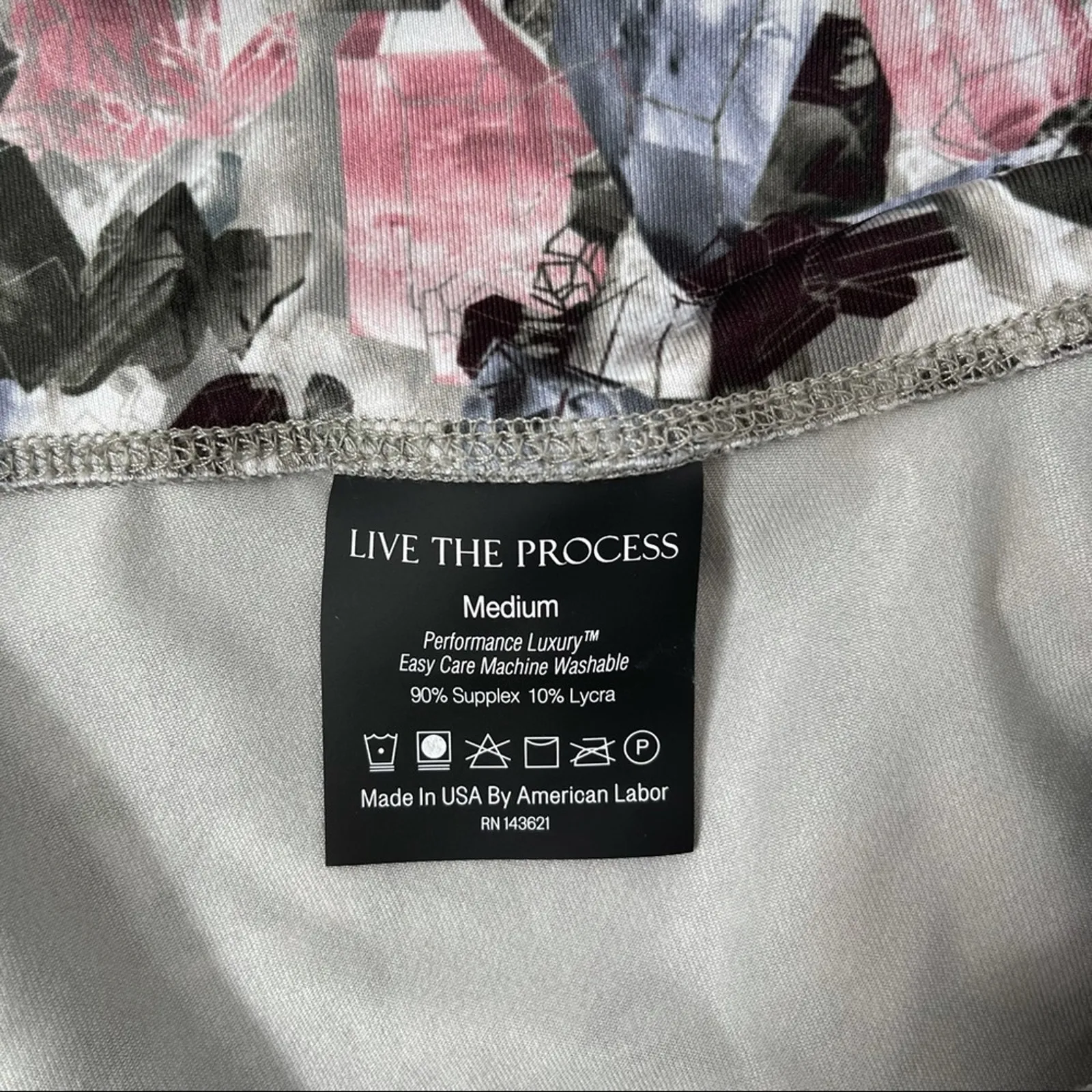 LIVE THE PROCESS Cropped Leggings Athletic Sport M Gray Size M - Image 9