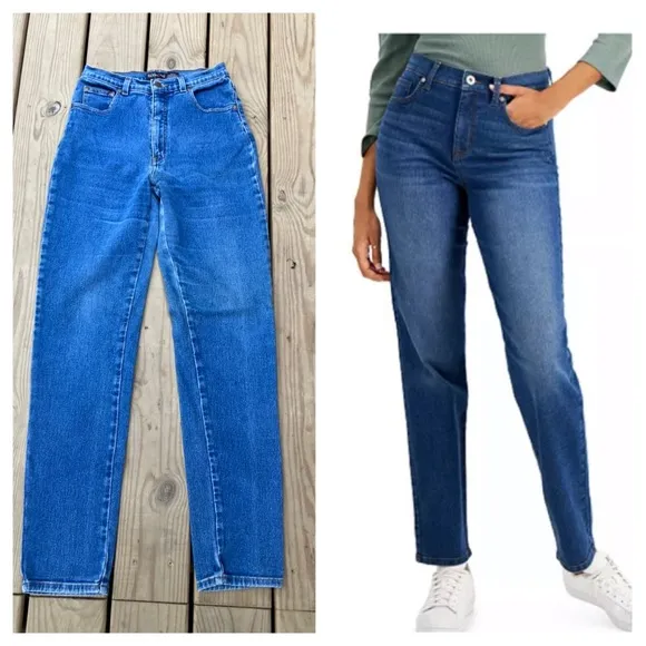 90s Vintage Style & Co Highrise Jeans 10L - Image 2