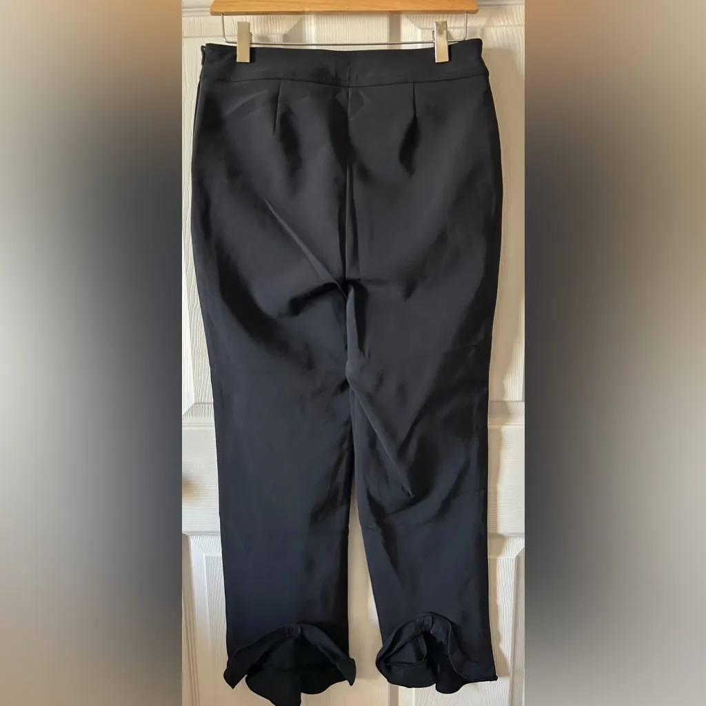 Opening Ceremony Women’s‎ High Waist Ruffle Leg Black Trouser Dress Pant Size 12 - Image 8