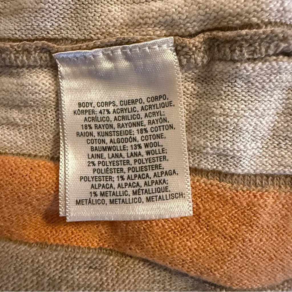 Anthropologie Moth Nora Sweater Dress Striped Boho Knit Long Sleeve Lined Sz Med - Image 7