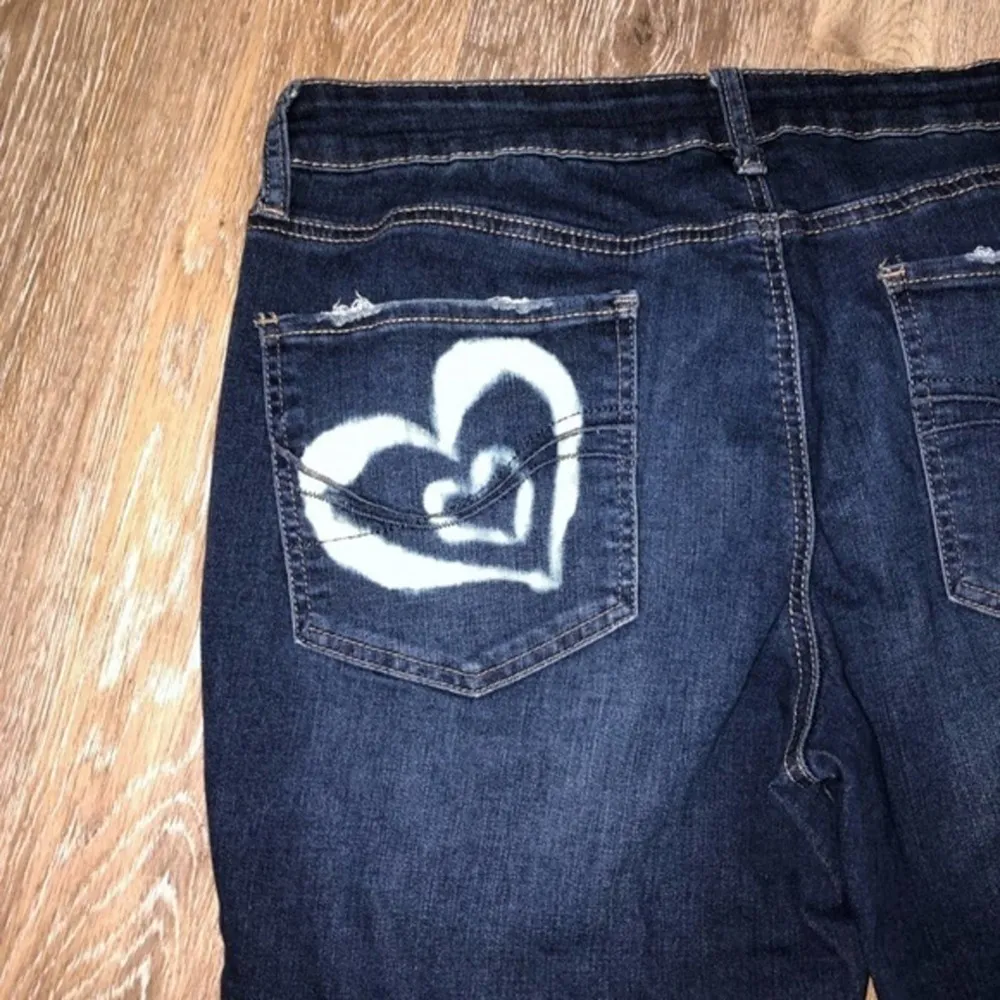 SO Custom Bleach Dyed Jeans Skinny Size 15 - Image 3