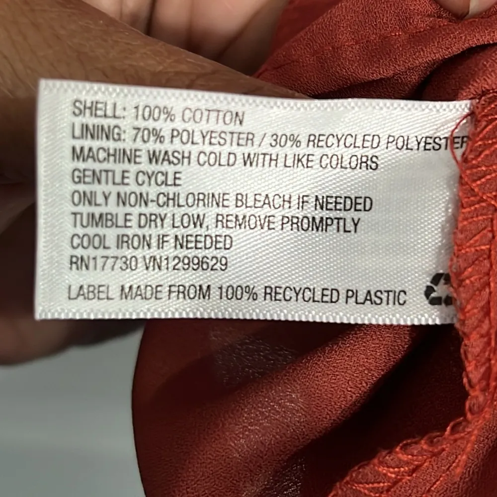 Knox Rose Ruffle Sleeve Eyelet A-Line Mini Dress - Desert Red - Size XS - Image 8