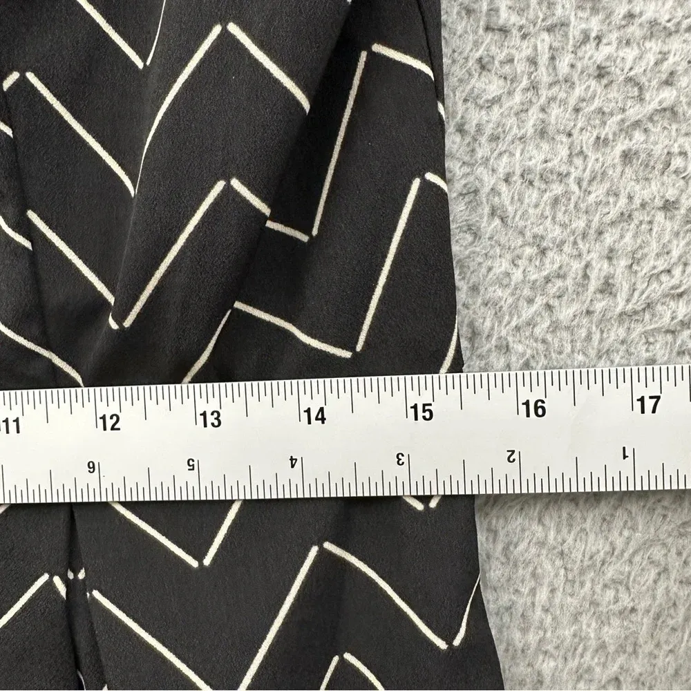 NWT Who What Wear Sleeveless Ruffle Midi Dress Black Tan‎ Women's Small - Image 8