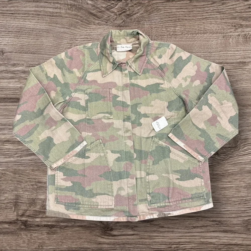 #16 NWT Free People Reversible Camo Jacket in Camo - Image 7