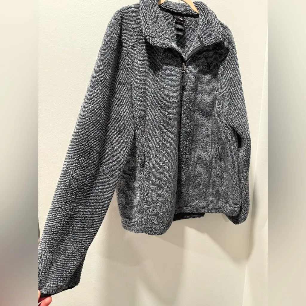 The North Face Gray Sherpa Fleece Full Zip Jacket Cozy Winter,  size  XL - Image 10