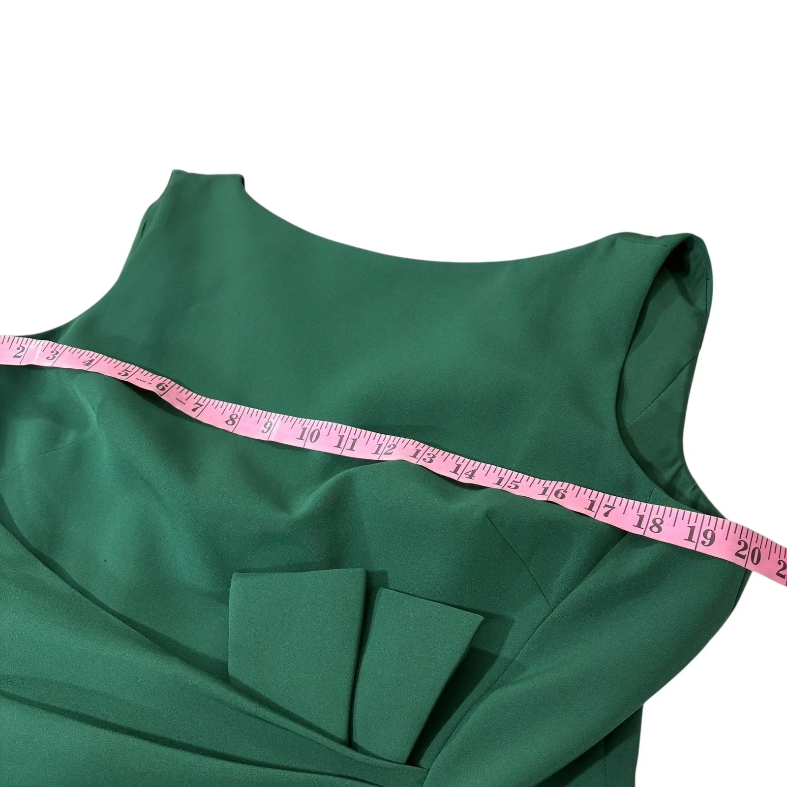 Eliza J Green Sleeveless Cascading Ruffle Evening Maxi Gown Dress 14 M L - Image 4