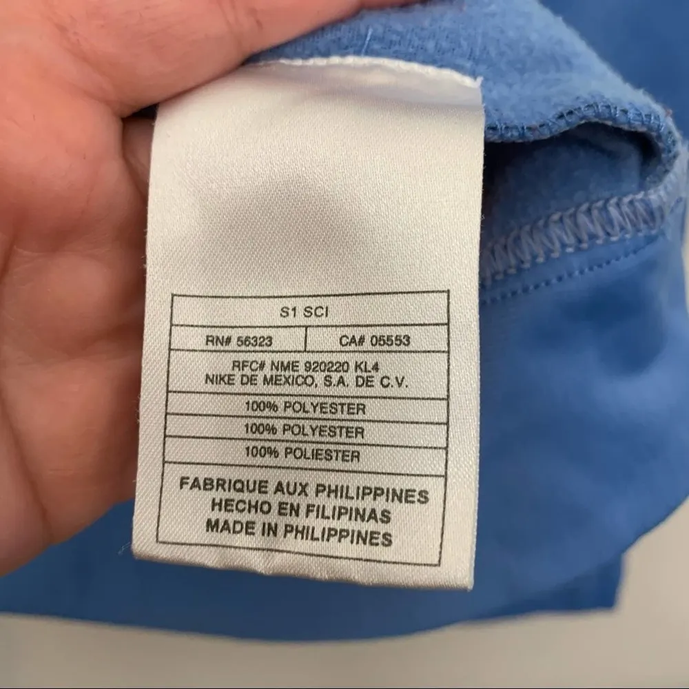 Nike Blue Fleece Lined Zip Up Jacket - Image 4