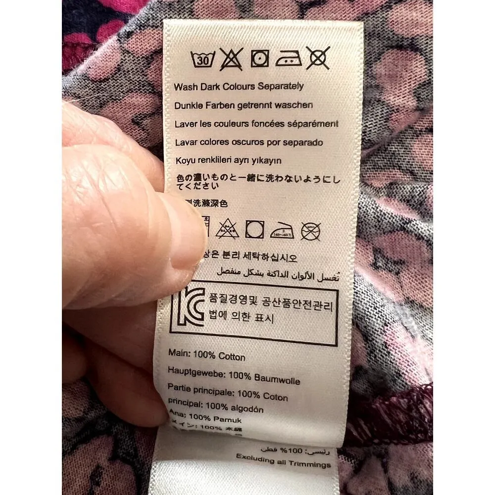 Joules women's size 22 top Selma print navy pink leopard crew neck long sleeve - Image 10