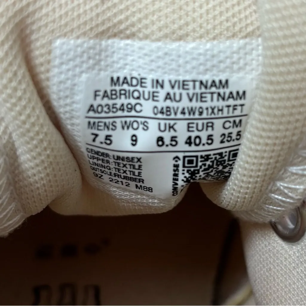 Converse Run Star Hike Hi Platform High Top Women's Size 9 Canvas Sneaker Coral - Image 10