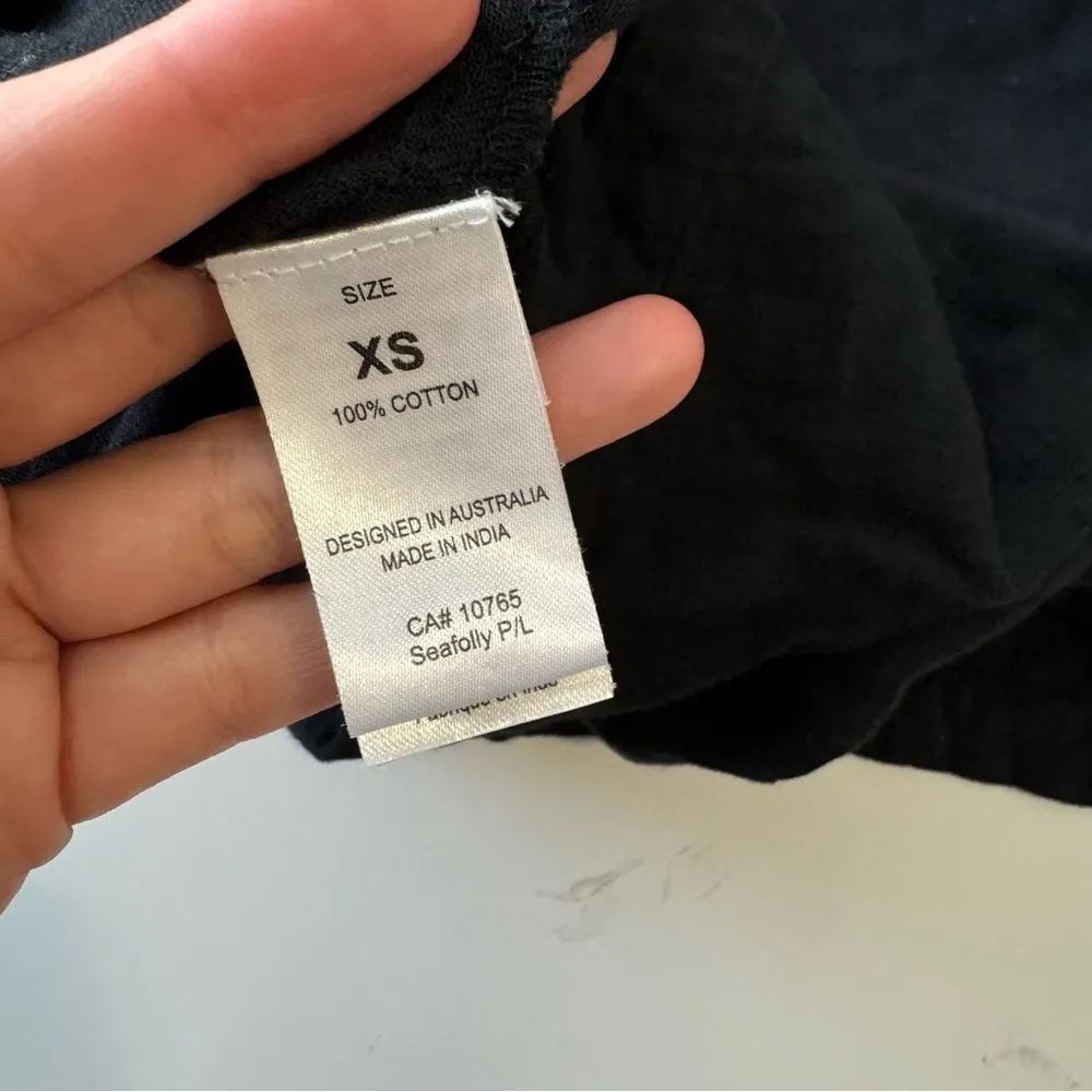 Seafolly Australia Gardenia Playsuit /‎ Romper in Washed Black XS - Image 11