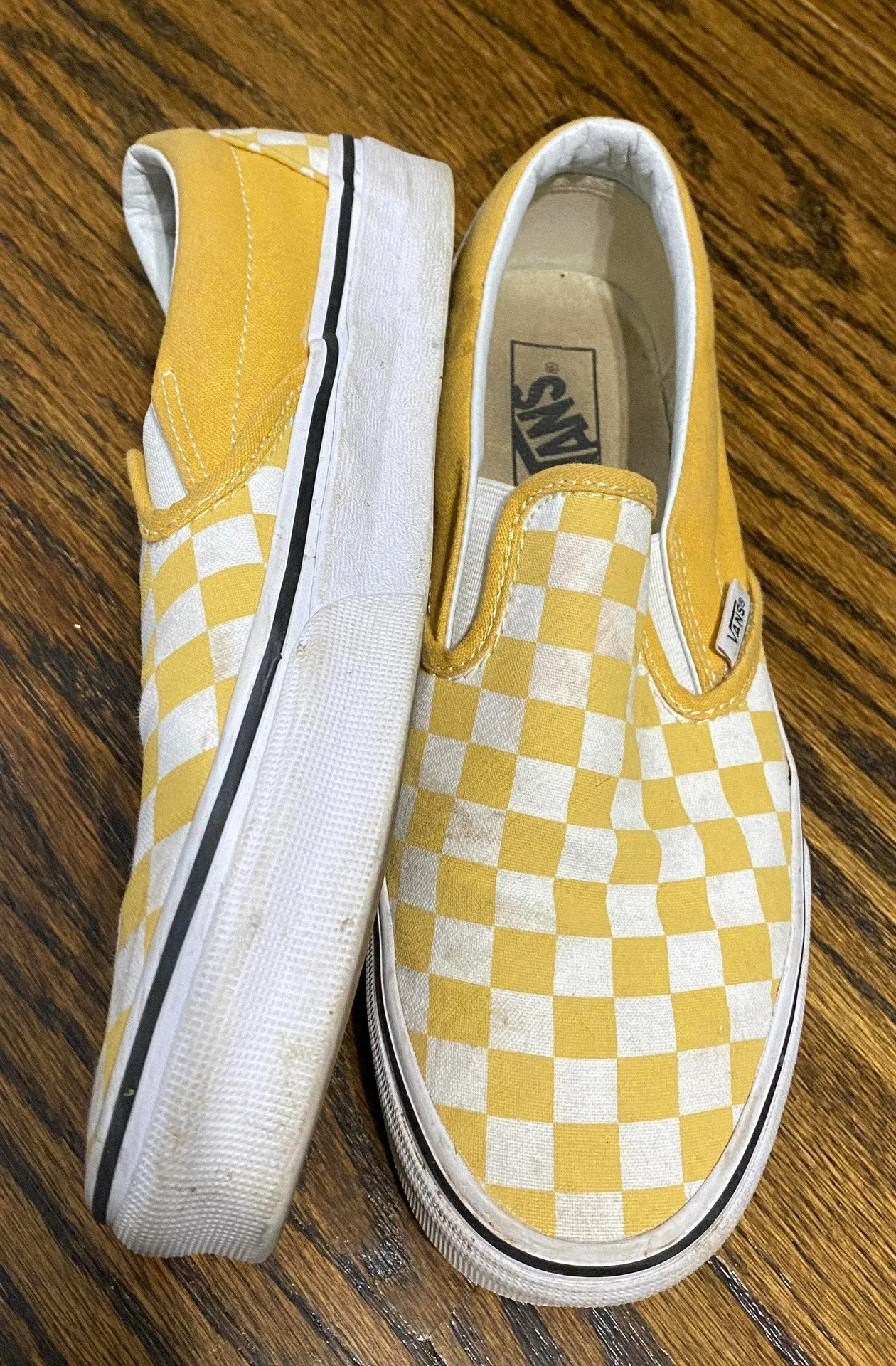 Vans Yellow Checkered Slip On - Image 2