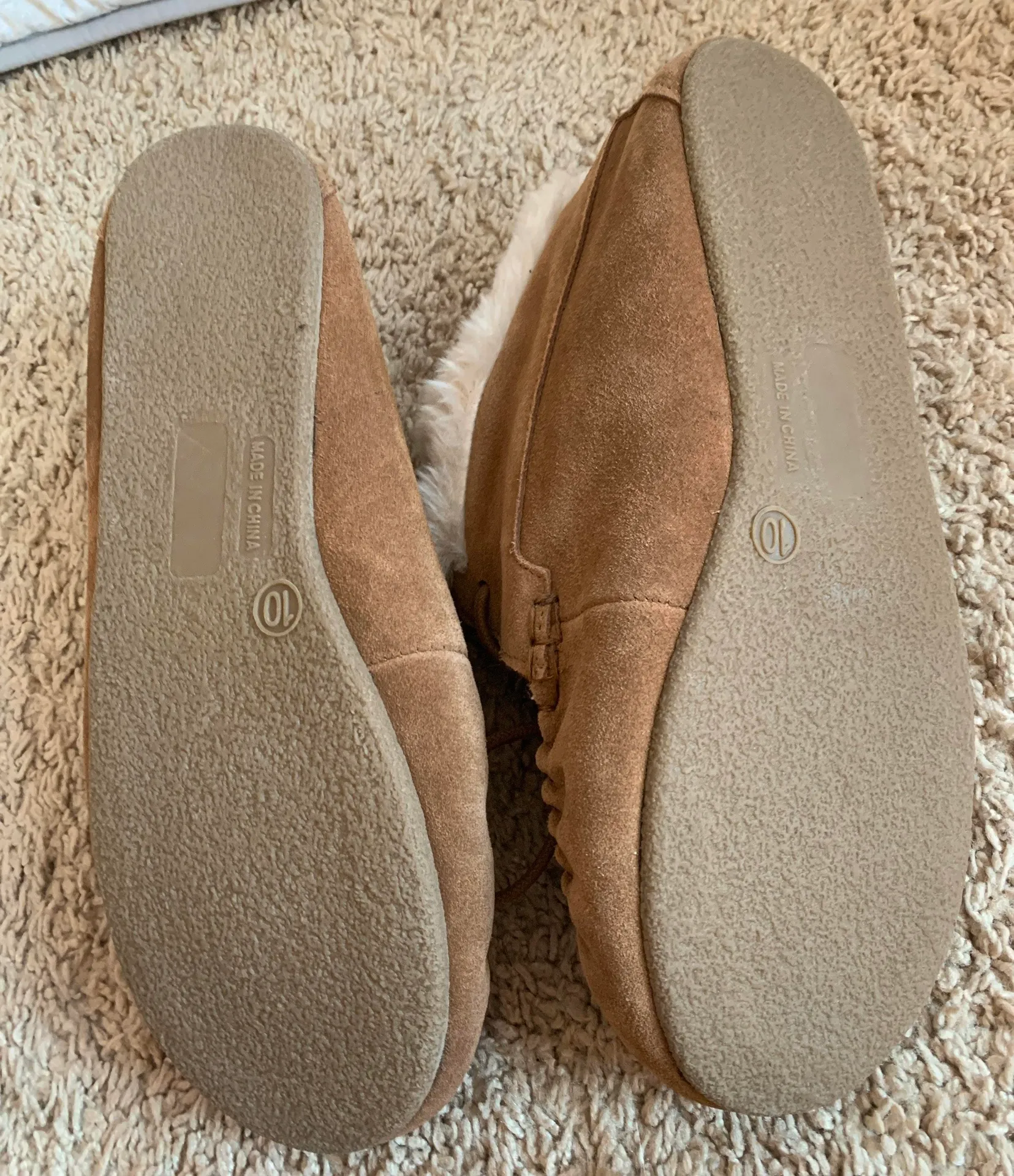 Moccasin Slipper Brown Size 10 - Image 3