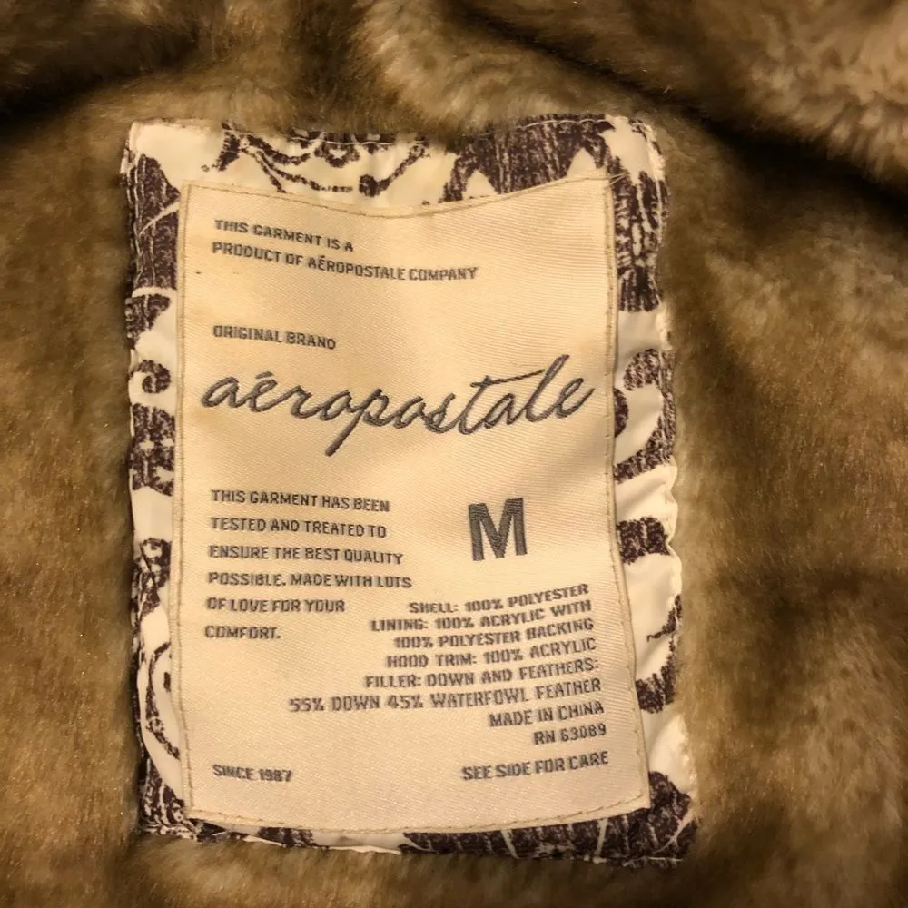 Aeropostale Hooded Puffer Vest Faux Fur Li… - Image 8