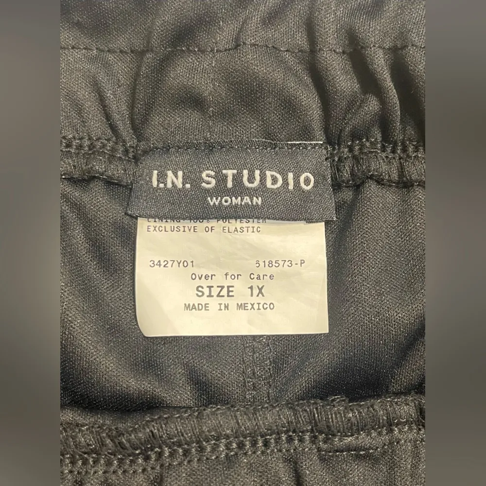 I. N. Studio Mesh Wide Leg beaded Waistband Detail Pull - Image 5