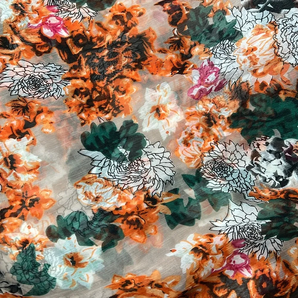 Infinity Scarf, Lightweight Floral Print - Image 2